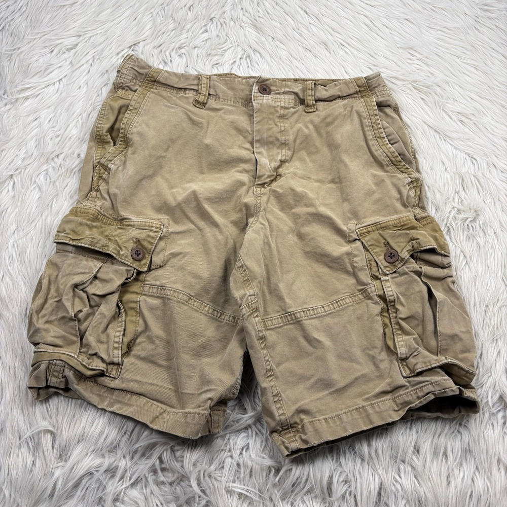 American Eagle Men's 32 Brown Cargo Shorts Y2K Surfer Beach Urban